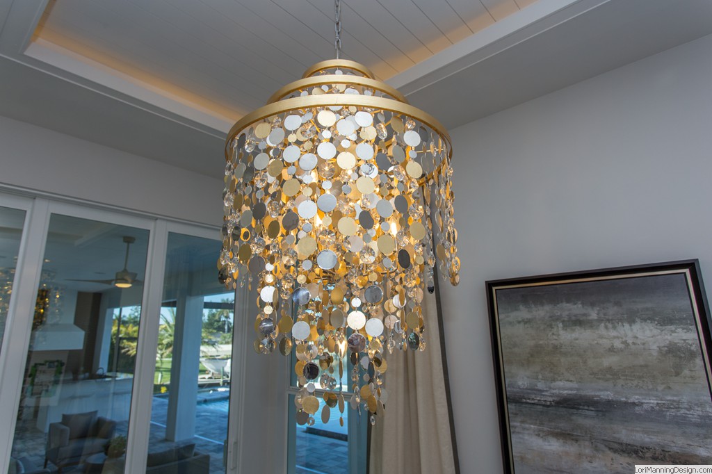 Dining Room Chandelier - Mixed metals, Gold and Silver, Glamourous!